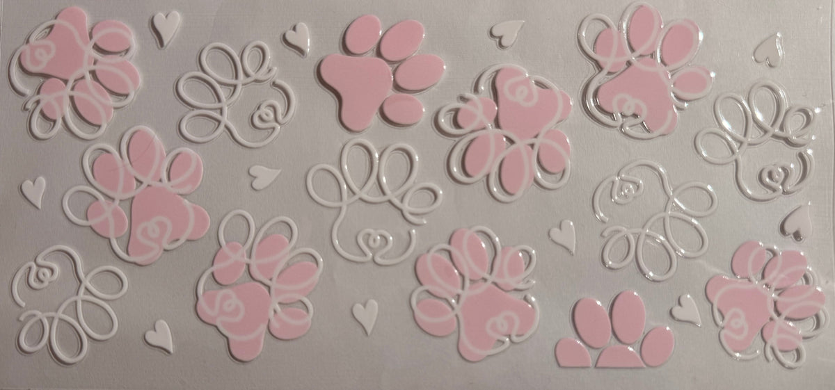 0017-Pink & White Animal print
