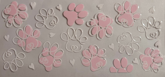0017-Pink & White Animal print